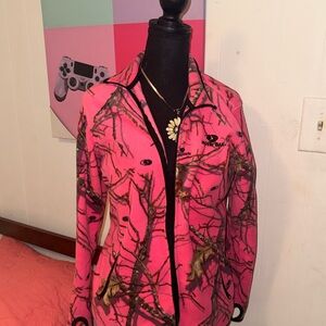 Mossy Oak Women's Pink and Brown Camo Utility Jacket